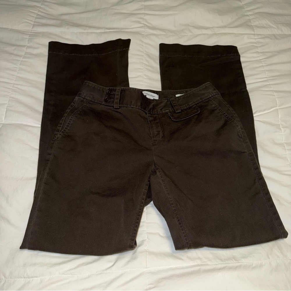 💋5/$25💋 Calvin Klein Women's Chocolate Straight Leg Pants